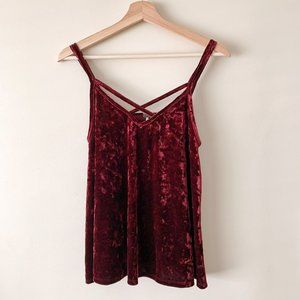 Harlow Velvet Strappy Tank Top